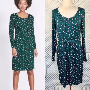 Boden Green and Pink Patterned Dress